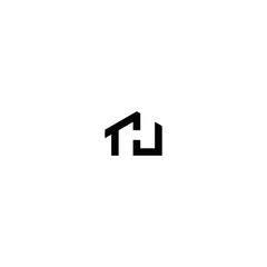 T H / H T initial real estate building logo vector concept