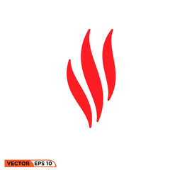Fire icon design vector graphic of template, sign and symbol
