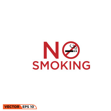 Smoking icon design vector graphic of template, sign and symbol