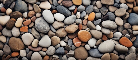 A collection of natural building materials including bedrock, cobblestones, and gravel, in various sizes and colors, suitable for art projects or creating funeral monuments