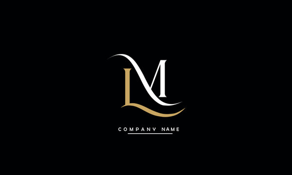ML, LM, M, L Abstract Letters Logo Monogram