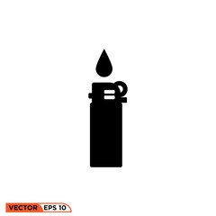 Gas lighter icon design vector graphic of template, sign and symbol