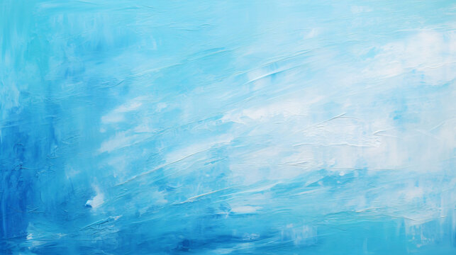 Clear blue stained canvas painting draft background