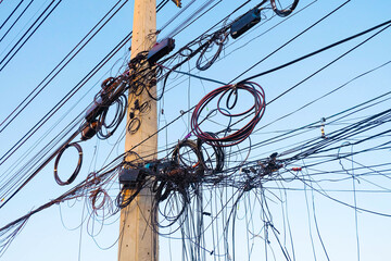 Dangerous and scary electrical wires.