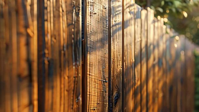 Close up of a new fence. 4k video animation