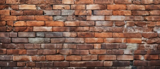 A detailed closeup of a brown brick facade showing intricate brickwork patterns. The composite material creates a sturdy building material for walls and flooring