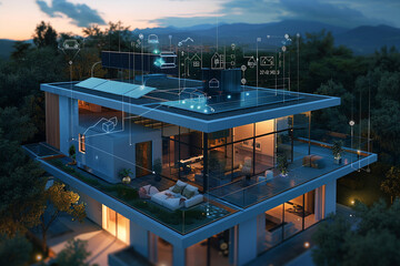 A smart home system optimizing energy usage and reducing environmental impact.