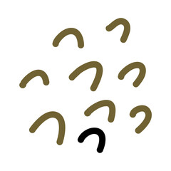 Hand drawn organic shapes  