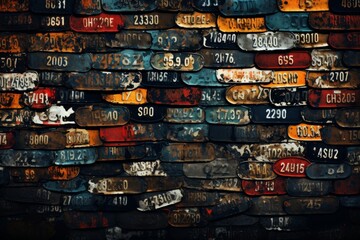 old colorful signs on the wall