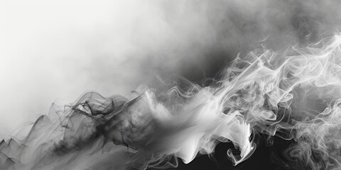 black and white photo of a smoke cloud