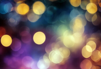 Obraz premium banner Bokeh glittering background concept New luxurious lights Abstract Party Year pattern background Christmas defocused