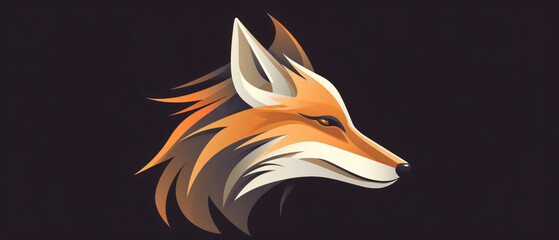 Obraz premium Fox vector for logo or icon drawing Elegant minimalist