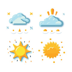 Design flat vector icon for weather conditions sun