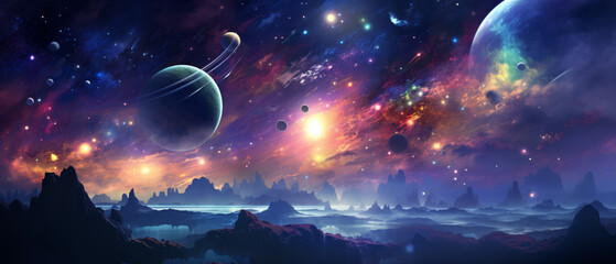 Galaxy planets view ..