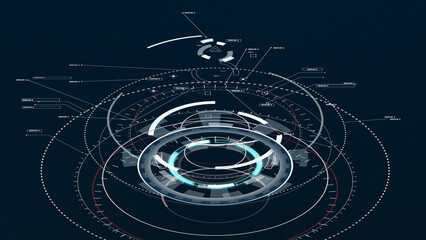 Sci-fi Futuristic UI FUI abstract circular element design, GUI design, Circular Machine elements, FUI screen elements, ready to use.
