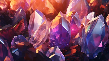 Foto auf Alu-Dibond Brennholz Textur Gemstones crystals backgrounds wallpaper textures 