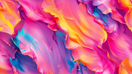Vibrant abstract digital painting with flowing colors and textures