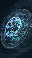 Sci-fi Futuristic UI FUI abstract circular element design, GUI design, Circular Machine elements, FUI screen elements, ready to use.
