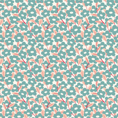 Floral pattern with small flowers . Great for wallpaper, backgrounds, packaging, fabric, scrapbook