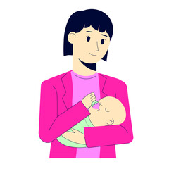 Feeding Baby With Bottle Milk