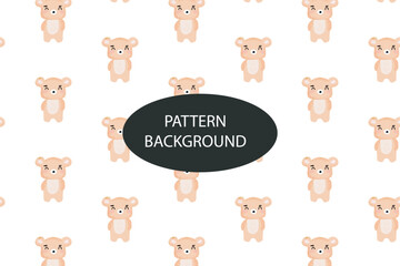 cute bear in car pattern background . children templates background. cute bear pattern background, brown bear pattern design. templates design, postcard, collection