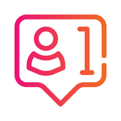 bubble gradient icon