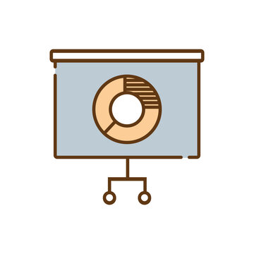 Presentation Board with Pie Chart Icon
