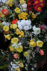 Blumen Bokeh, Blumenkranz, Trauern, Erinnern, Erinnerung, Unvergessen, Grab