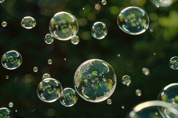 Nature's Delight: Realistic Air Bubble Overlays for Photoshop - Enhance Your Digital Photos with Soap Bubble and Droplet Effects