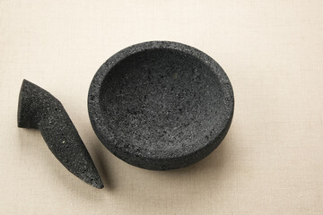 Cobek Batu or mortar and pestle, stone craft
