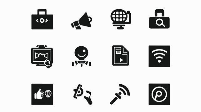 Content marketing icon isolated sign symbol vector