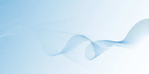 Abstract blue wavy lines Digital frequency track equalizer background. Curved wave smooth stripe seamless pattern. Wave lines created using blend tool. graphic design template banner business wave.