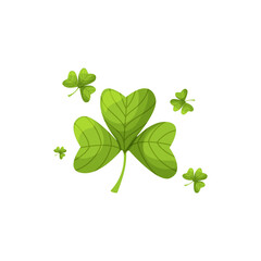Logo Design Happy St.Patrick's Day with clover Irish holiday. icon design element vector