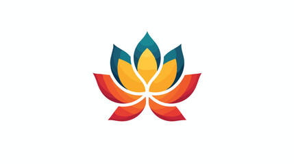 flower logo inspiration flat vector 