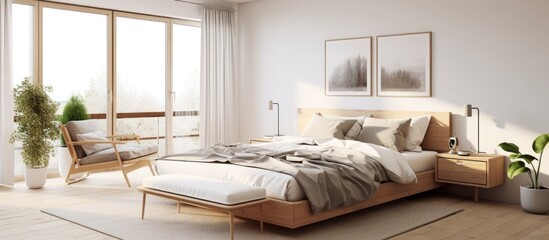 Scandinavian-style bedroom designs without materials and textures