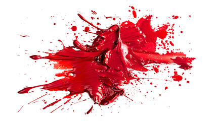 blood or paint splatters isolated on white background,graphic resources,halloween concept	
