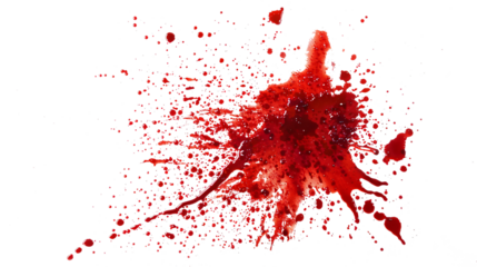 blood or paint splatters isolated on white background,graphic resources,halloween concept	
