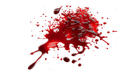blood or paint splatters isolated on white background,graphic resources,halloween concept	
