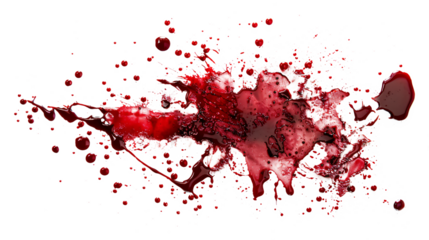 blood or paint splatters isolated on white background,graphic resources,halloween concept	
