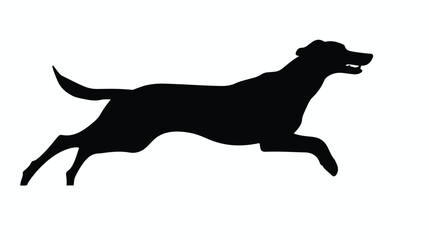 Greyhound dog jump and happy vector black color