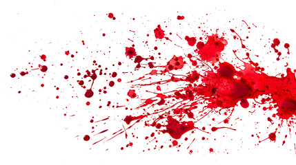 blood or paint splatters isolated on white background,graphic resources,halloween concept	
