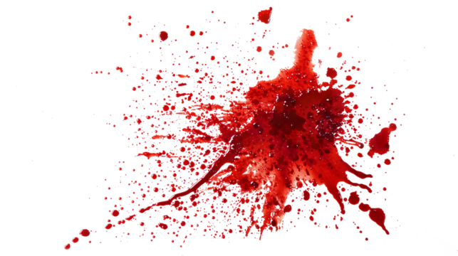 blood or paint splatters isolated on white background,graphic resources,halloween concept	
