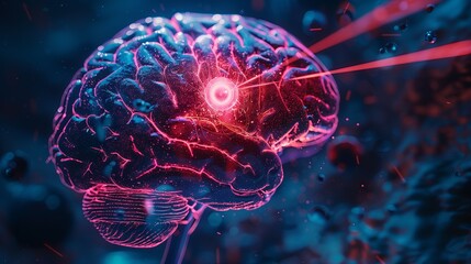 This image symbolizes the cutting-edge laser treatment, showcasing its role in precisely targeting and reducing brain tumors, reflecting hope and technological advancement in medical science.