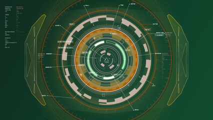 Ready to use, Sci-fi Futuristic UI FUI abstract circular element design, GUI design, Circular Machine elements for monitors as background and machine assets