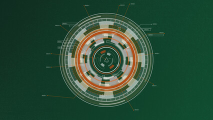 Ready to use, Sci-fi Futuristic UI FUI abstract circular element design, GUI design, Circular Machine elements for monitors as background and machine assets