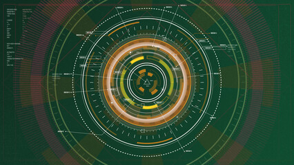 Ready to use, Sci-fi Futuristic UI FUI abstract circular element design, GUI design, Circular Machine elements for monitors as background and machine assets