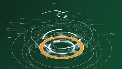 Ready to use, Sci-fi Futuristic UI FUI abstract circular element design, GUI design, Circular Machine elements for monitors as background and machine assets