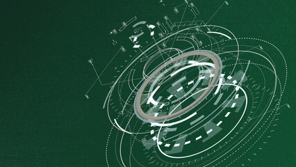 Ready to use, Sci-fi Futuristic UI FUI abstract circular element design, GUI design, Circular Machine elements for monitors as background and machine assets