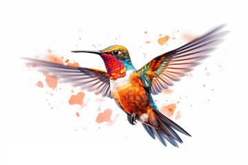 Obraz premium humming bird isolated on white background