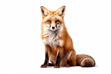 Obraz premium Red fox - Vulpes vulpes iisolated on white background